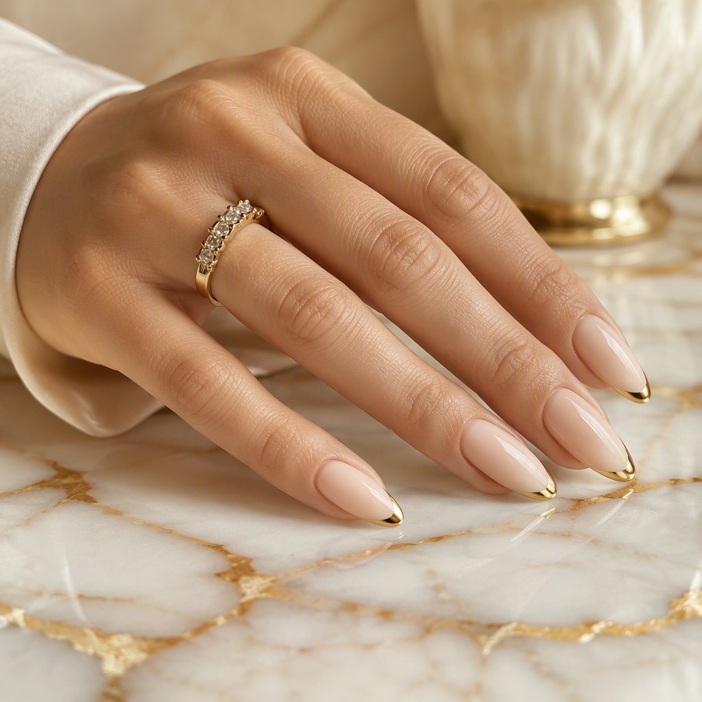 French Gold – RinaNails Nail Art